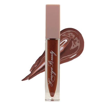 Bad And Glossy creamy matte lip gloss by Houriya Beauty, non-drying and long-lasting