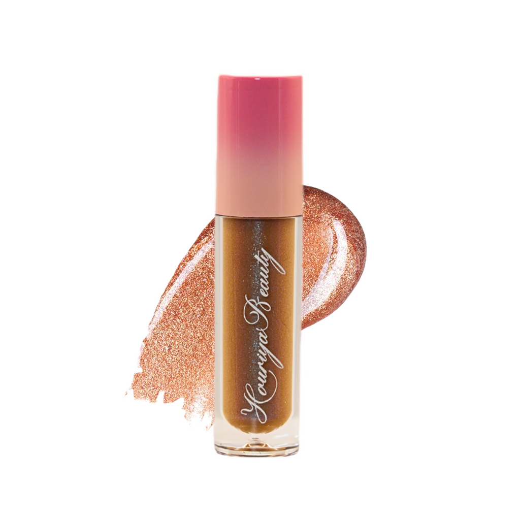 Obsessed high-shine lip gloss by Houriya Beauty, smooth and glass-like finish