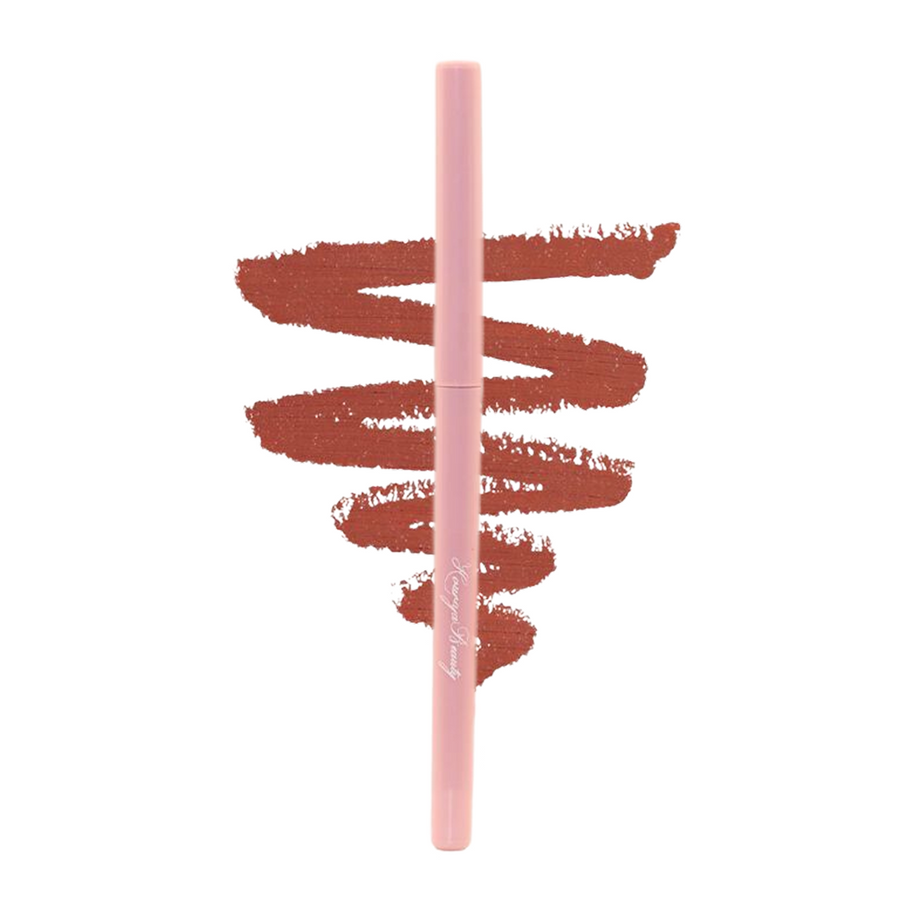 Game Changer creamy lip liner swatch by Houriya Beauty, precise and smooth application
